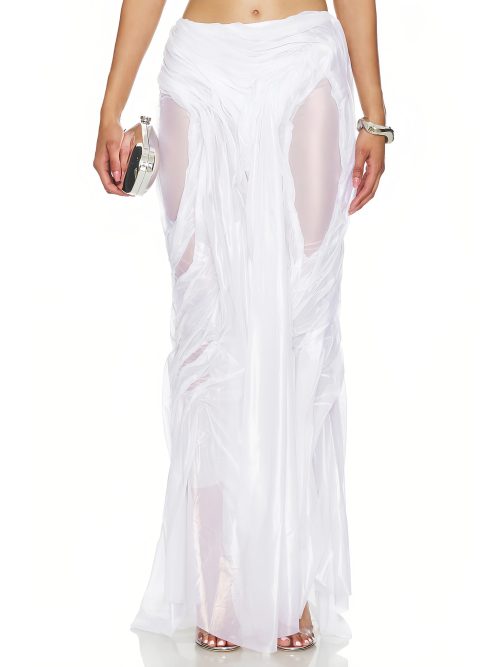 Wet Look Long Skirt